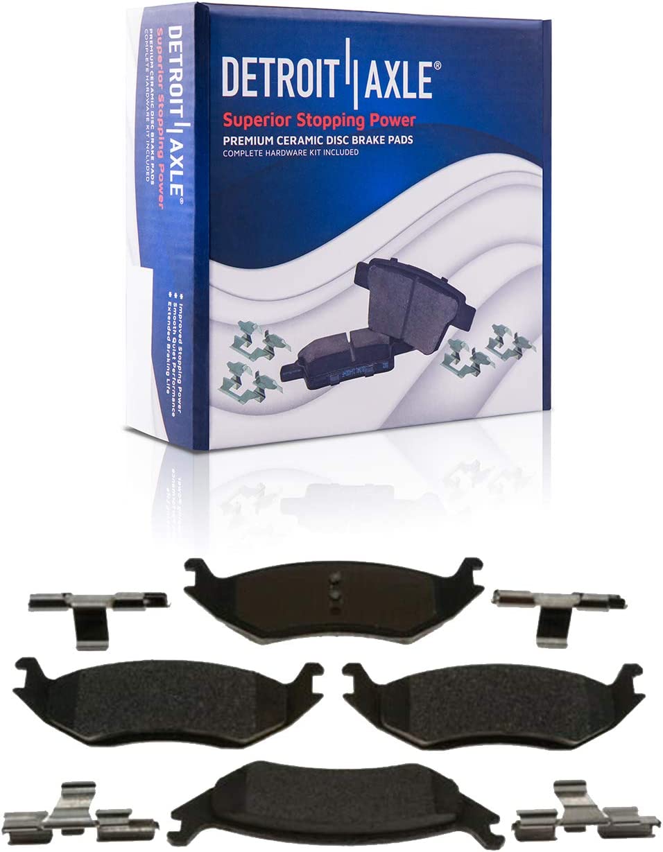 Detroit Axle - Rear Drilled Rotors Calipers Pad for Dodge Ram 1500 Durango Aspen — image 5