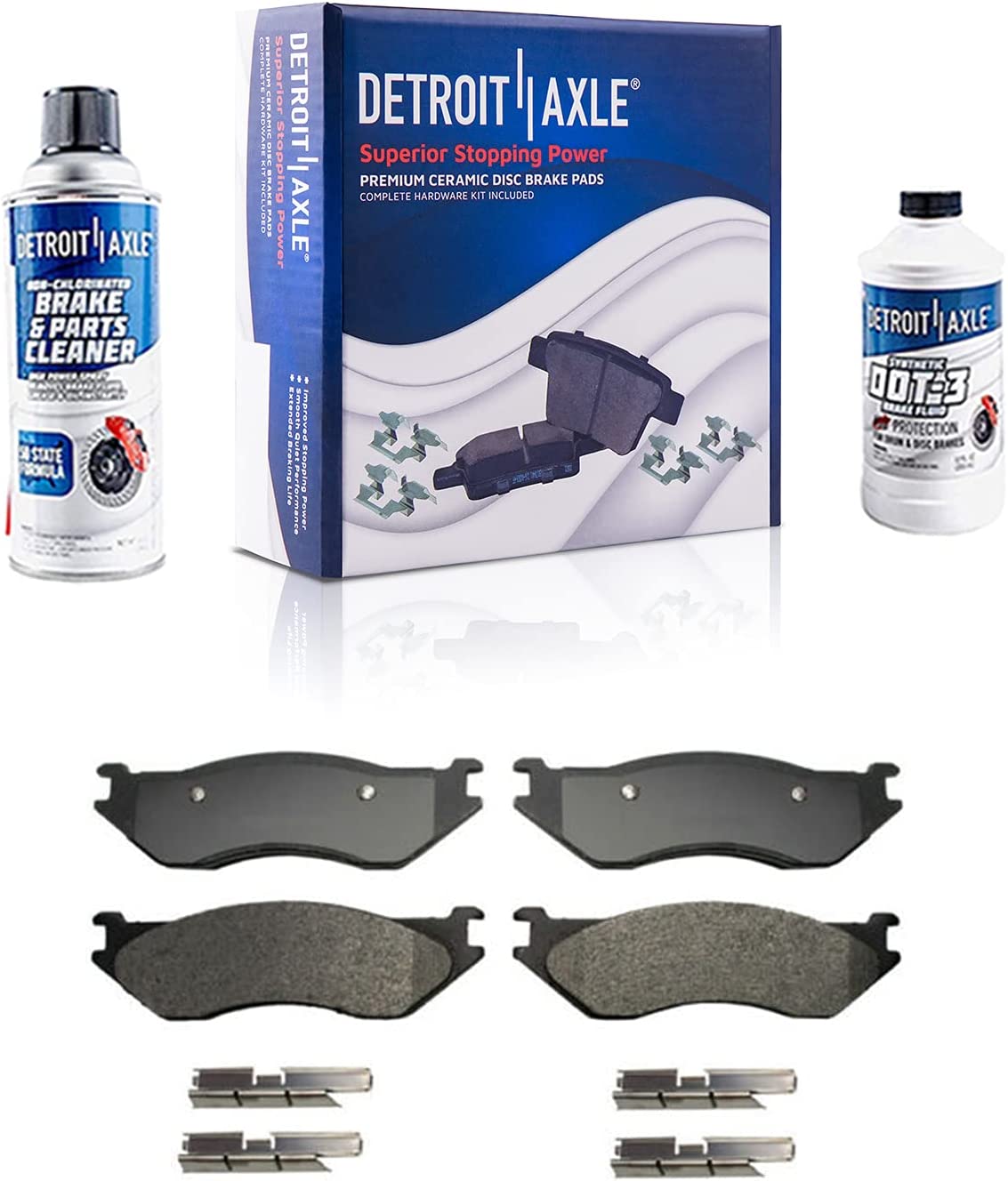 Detroit Axle - Front Disc Rotors Calipers Brake Pads for Dodge Ram 1500 Durango — image 6