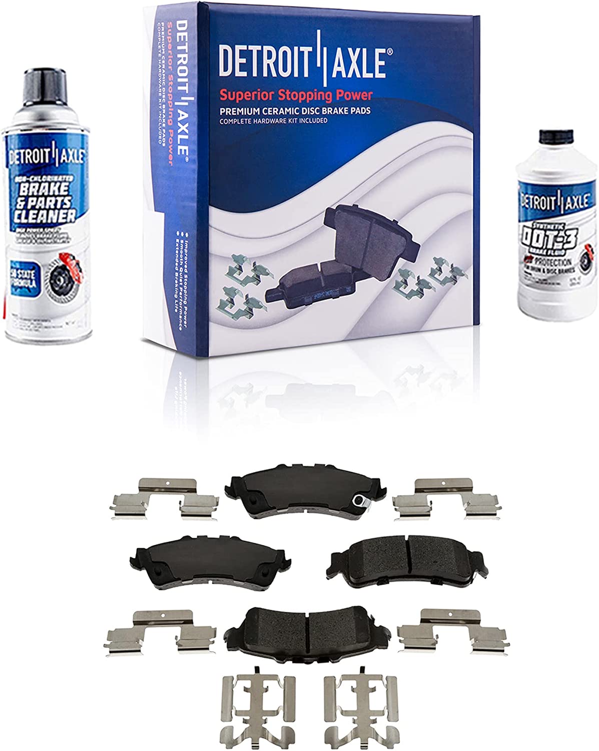 Detroit Axle - Rear Rotors Calipers Pads for Silverado Sierra 1500 Tahoe Yukon — image 6