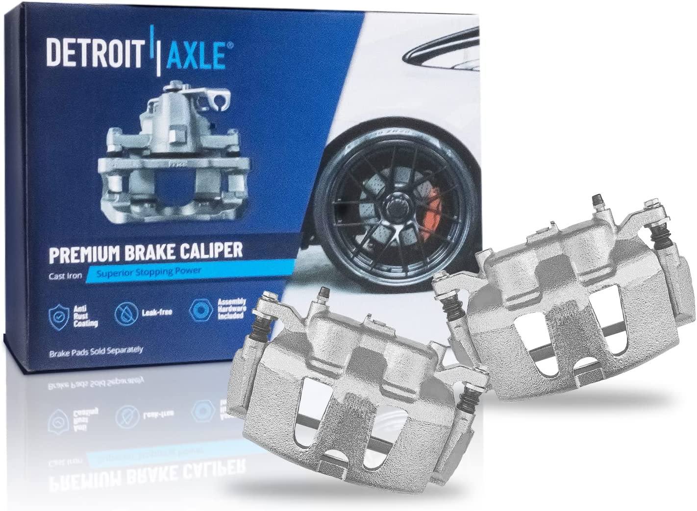 Detroit Axle - Front Rotors Calipers Brake Pads for Town  Country Grand Caravan — image 5