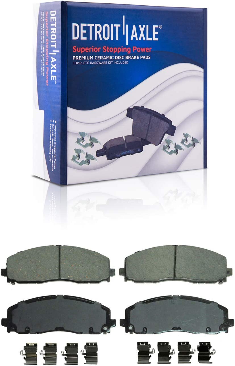 Detroit Axle - Front Drilled Rotors Brake Pads Calipers for Town  Country C/V — image 5