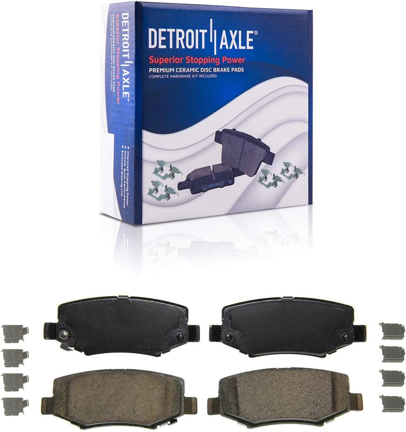Detroit Axle - Rear Drilled Rotors Brake Pads Calipers Kit for Jeep Wrangler JK — image 5