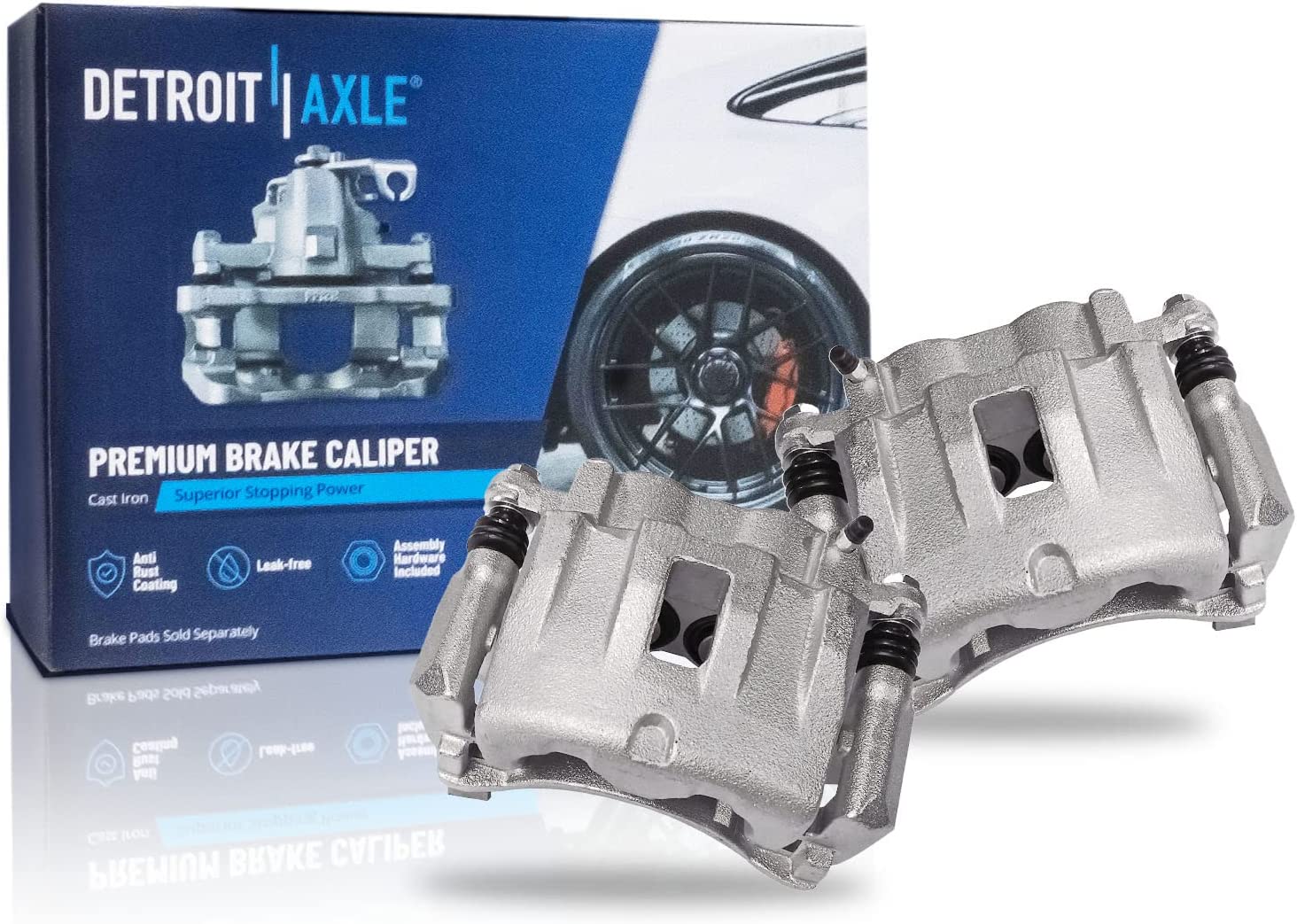 Detroit Axle - Front Rotors Calipers Brake Pads for 1999-04 Jeep Grand Cherokee — image 5