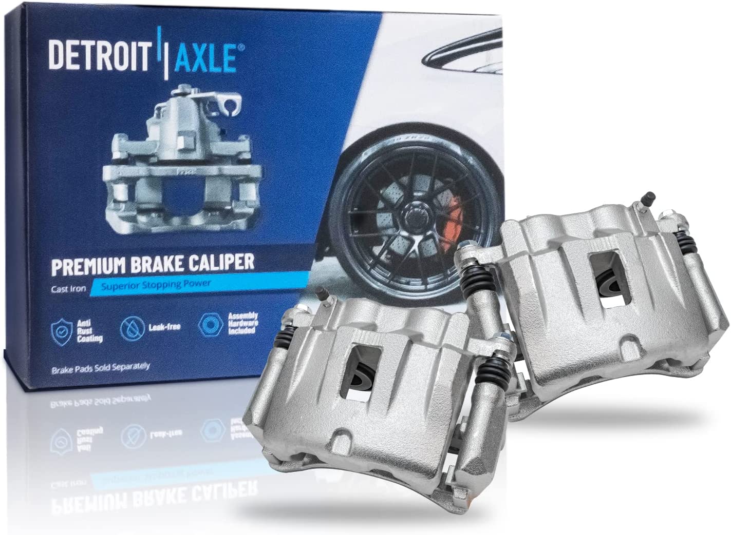 Detroit Axle - Front Drilled Rotors Brake Pads Calipers for Jeep Grand Cherokee — image 6