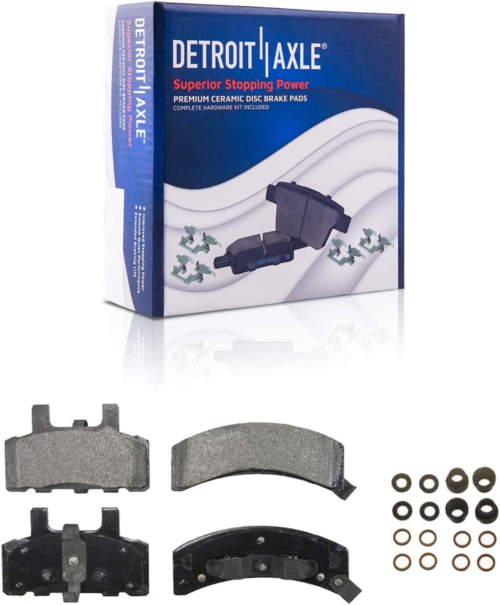 Detroit Axle - Front Drilled Rotors Calipers Pads for K1500 K2500 Suburban Tahoe — image 6