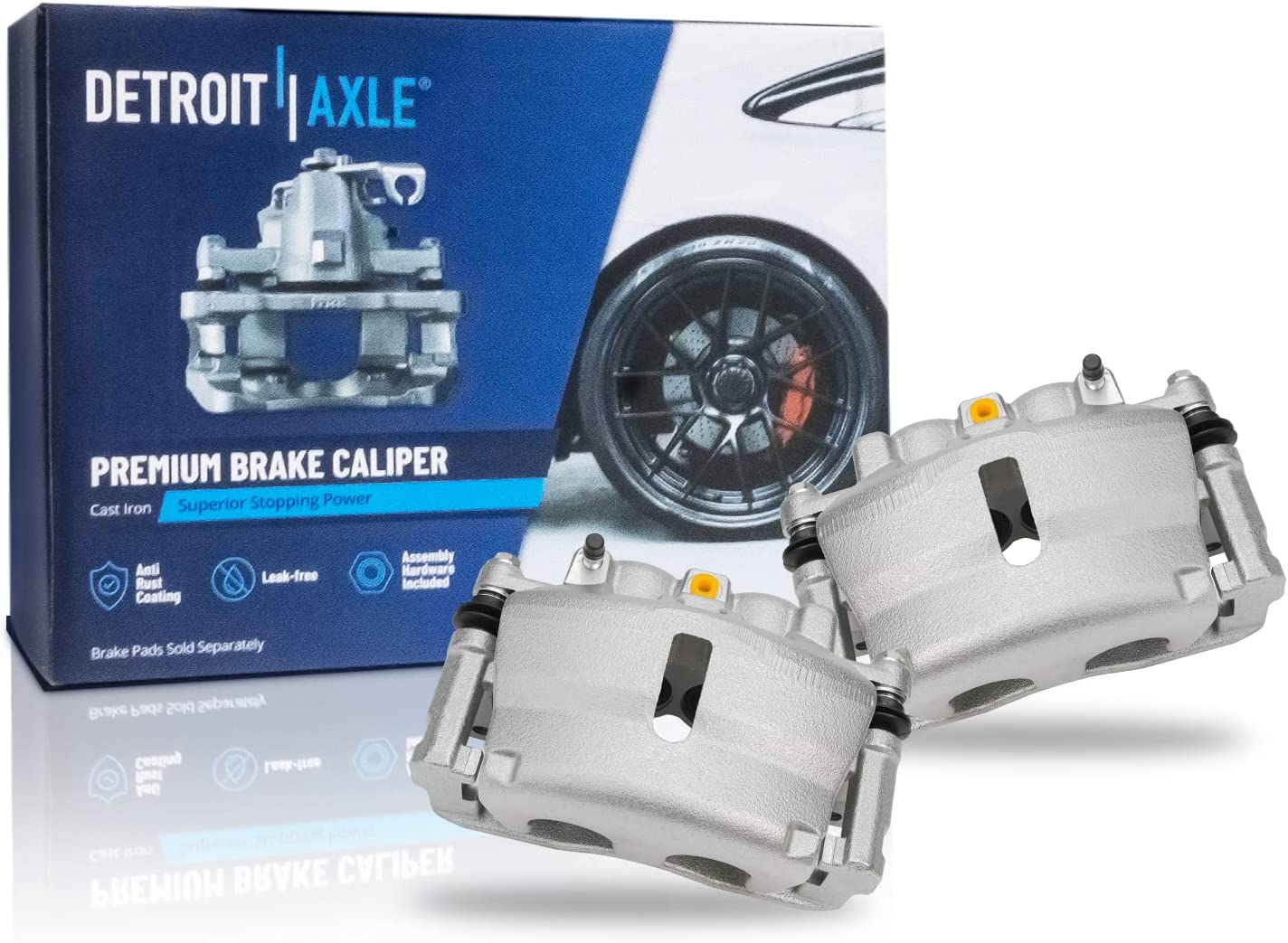 Detroit Axle - Front Drilled Rotors Calipers Pads for Traverse Acadia Enclave — image 6