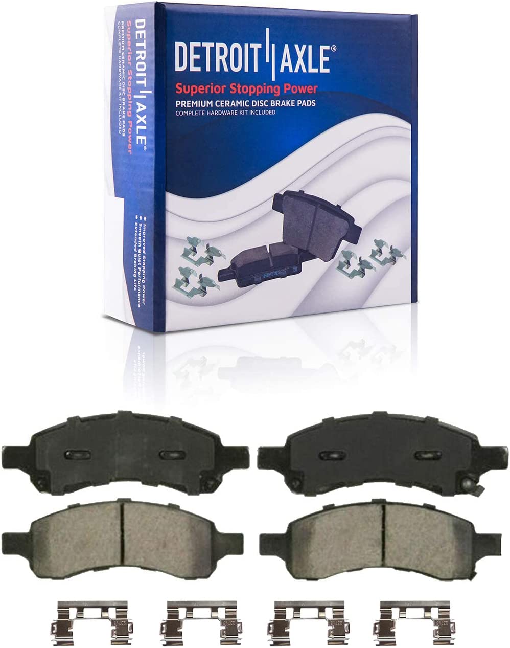Detroit Axle - Front Drilled Rotors Calipers Pads for Traverse Acadia Enclave — image 5