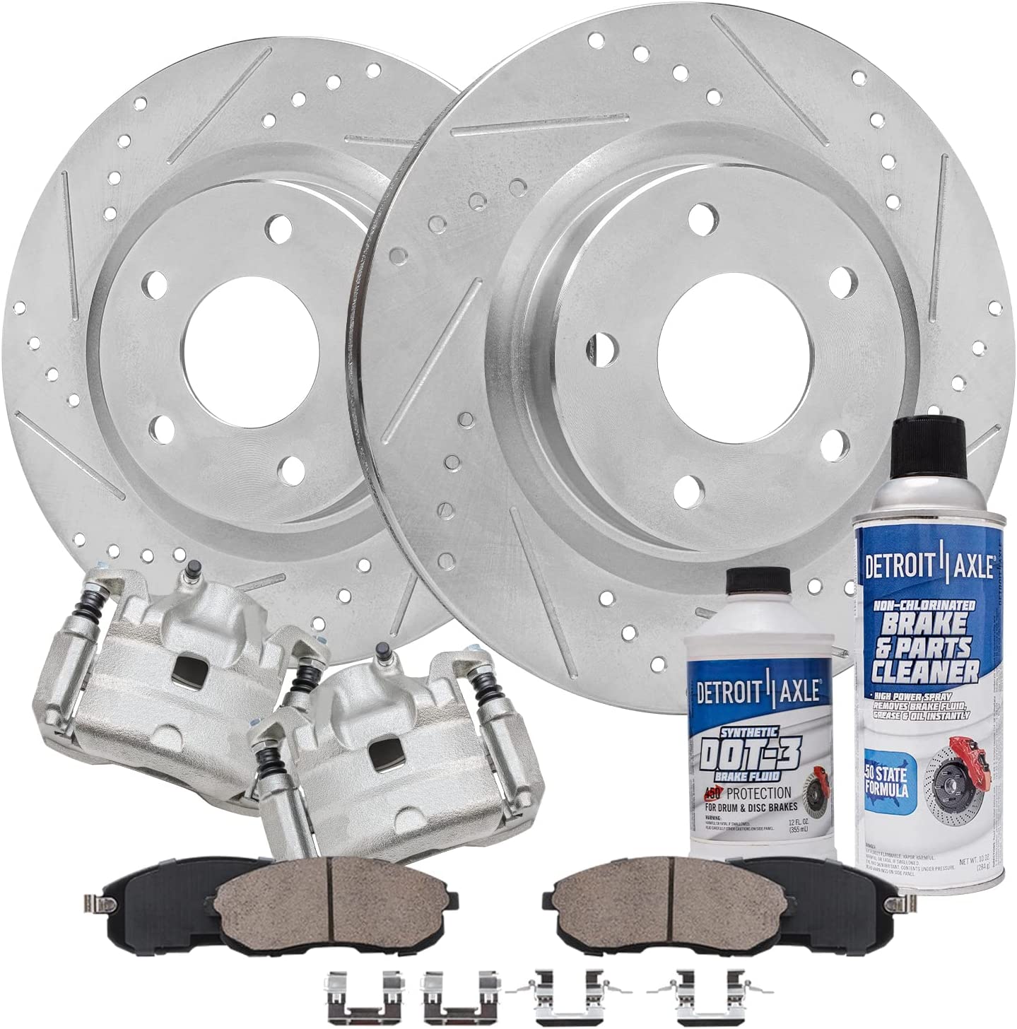 Detroit Axle 11.65 Front Drilled & Slotted Brake Rotors For Infiniti I35 Nissan Maxima Altima