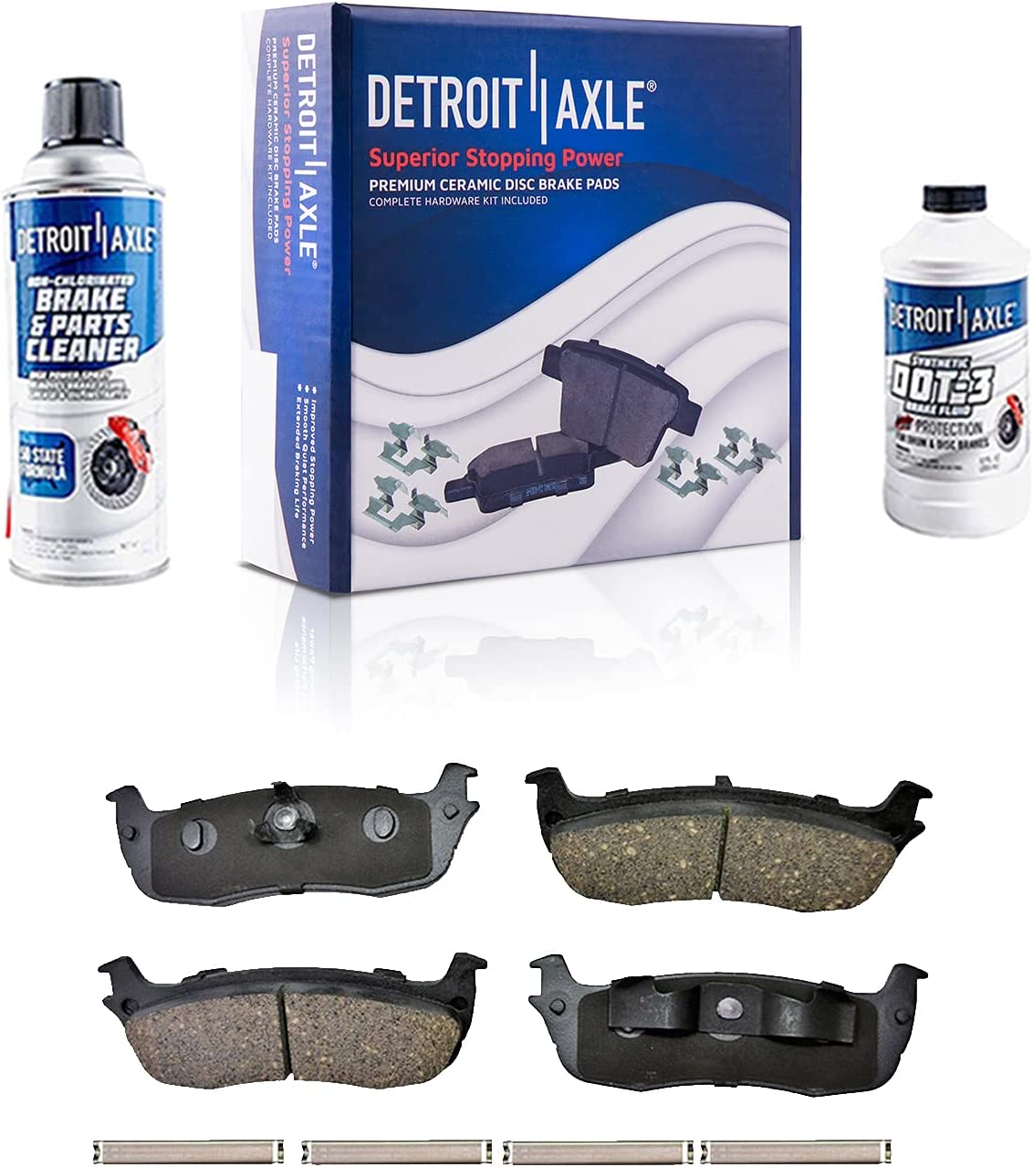 Detroit Axle - Rear Drilled Rotors Calipers Pads for F-150 Expedition Navigator — image 6