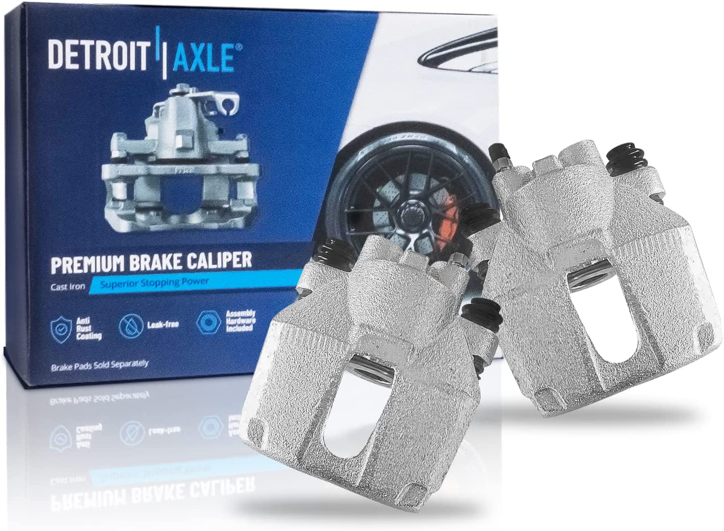Detroit Axle - Rear Drilled Rotors Calipers Pads for F-150 Expedition Navigator — image 5