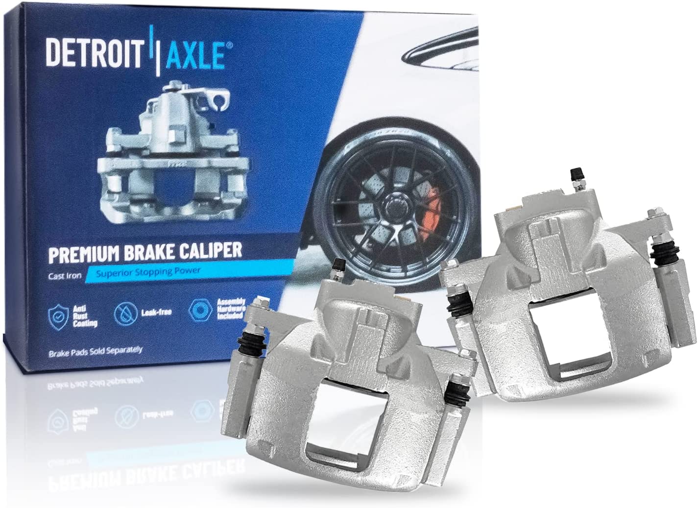 Detroit Axle - Front Rotors Brake Pads Calipers for Town  Country Grand Caravan — image 6