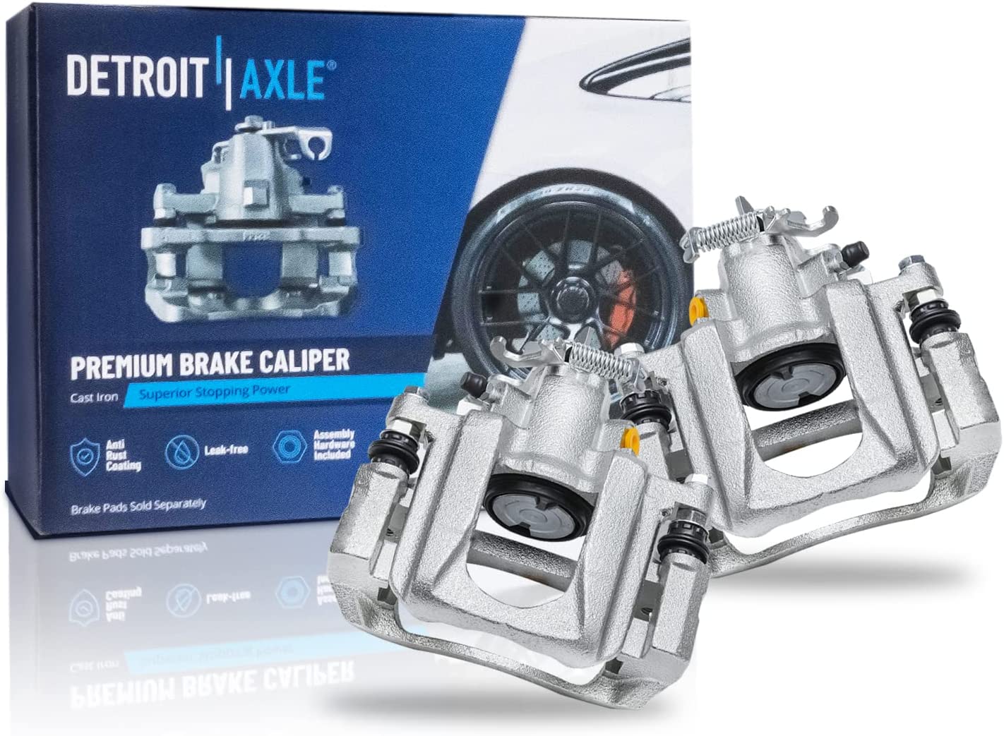 Detroit Axle - Rear Rotors Brake Pads Calipers for Town  Country Grand Caravan — image 6