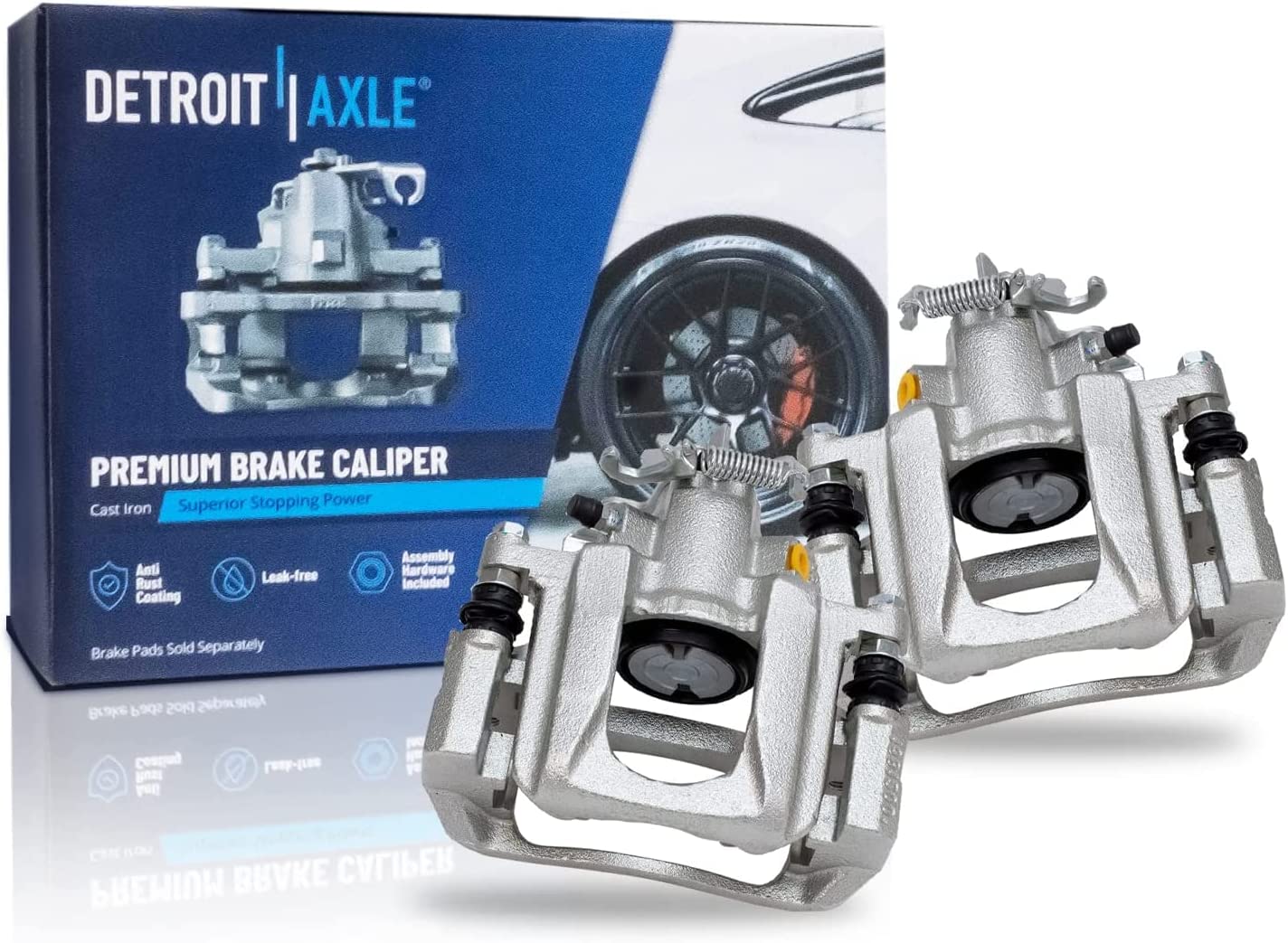 Detroit Axle - Rear Drilled Rotors Brake Pads Calipers for Town  Country Routan — image 6