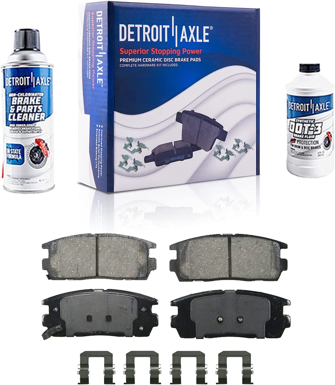 Detroit Axle - Rear Rotors Pads Brake Calipers for 10-17 Chevy Equinox Terrain — image 5