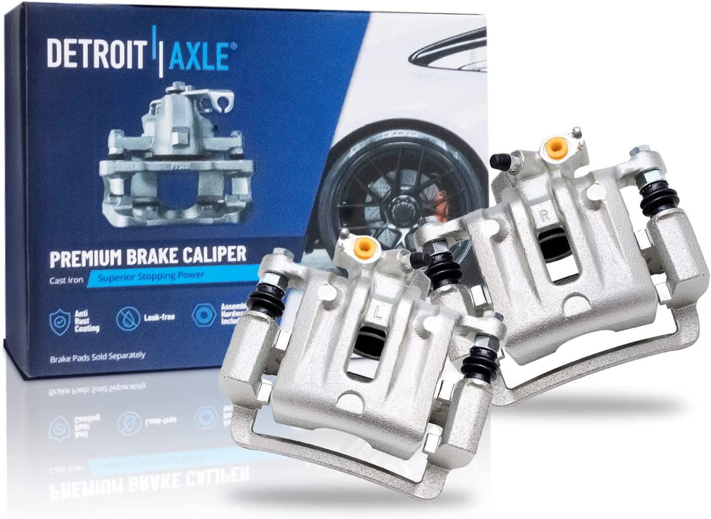 Detroit Axle - Rear Drilled Rotors Calipers Pads for Chevy Equinox GMC Terrain — image 5