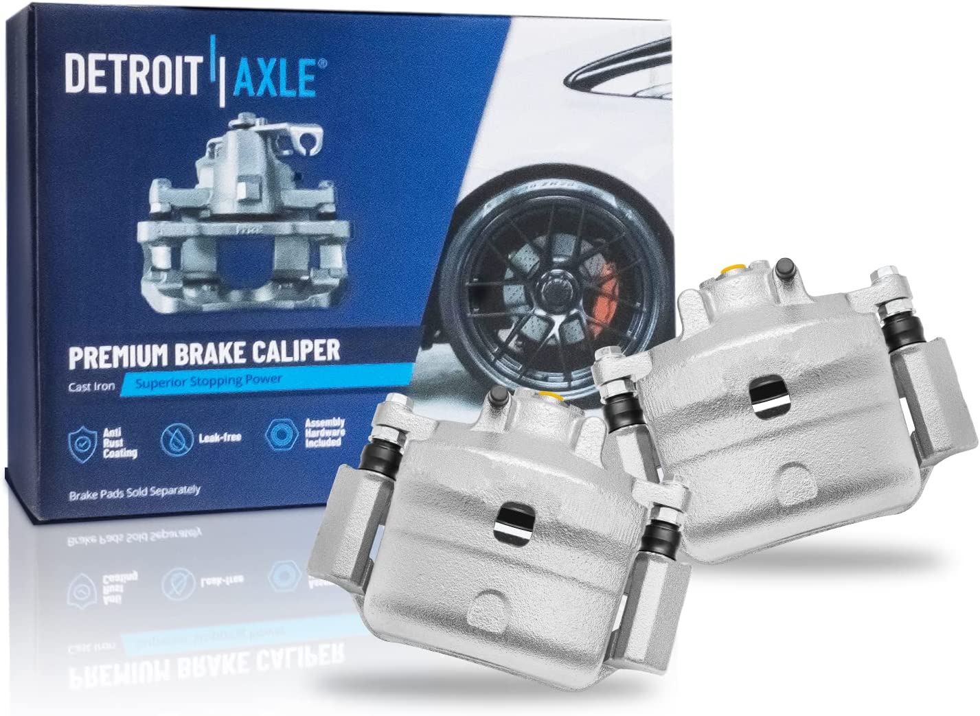 Detroit Axle - Front Drilled Rotors Brake Pads Calipers for Ford Fusion MKZ 6 — image 6