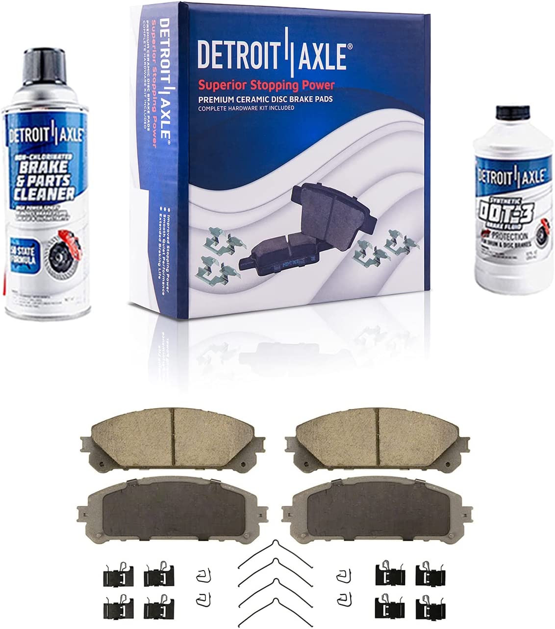 Detroit Axle - Front Drilled Rotors Calipers Pads for Highlander RX350 RX450h — image 6