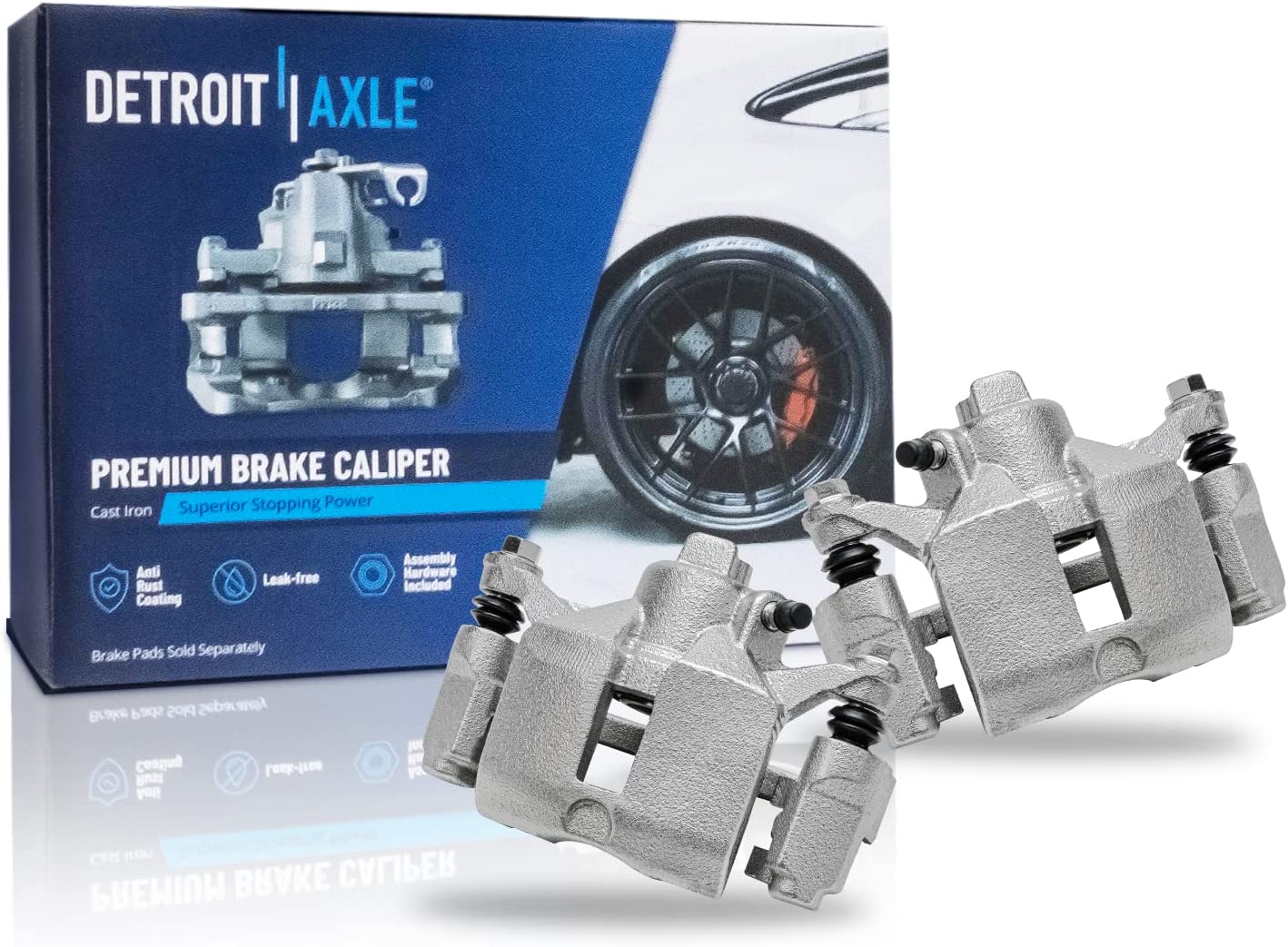 Detroit Axle - Rear Drilled Rotors Brake Calipers Pads for Chevy Impala LaCrosse — image 6