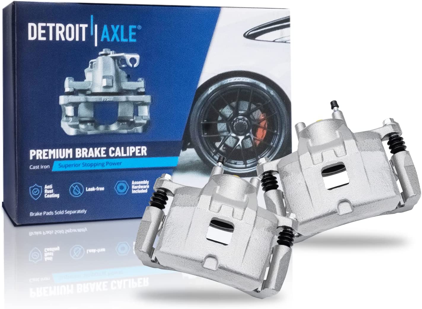 Detroit Axle - Front Disc Rotors Brake Pads Calipers for Chrysler 200 Caliber — image 6