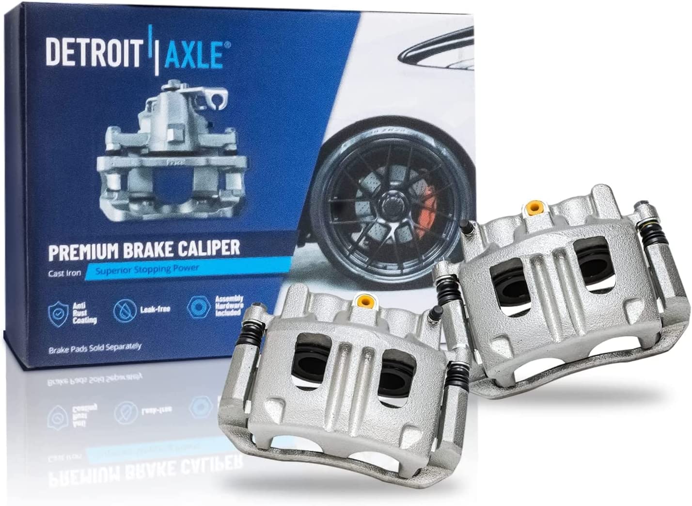 Detroit Axle - 4WD Front Drilled Rotors Calipers Pads for Ranger Explorer Sport — image 5