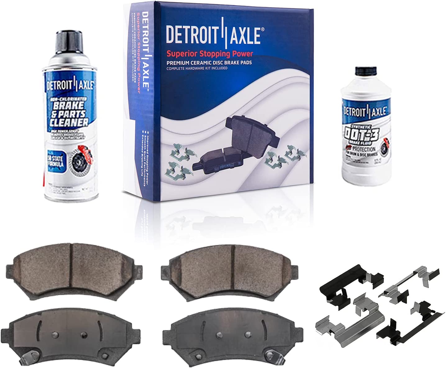 Detroit Axle - Front Drilled Rotors Calipers Pads for Impala Lesabre Deville — image 6