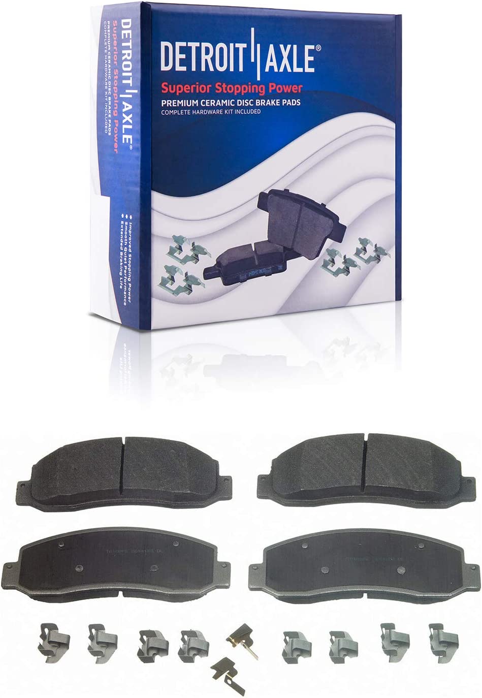Detroit Axle - 4WD Front Rotors Brake Pads Calipers for F-250 F-350 Super Duty — image 5