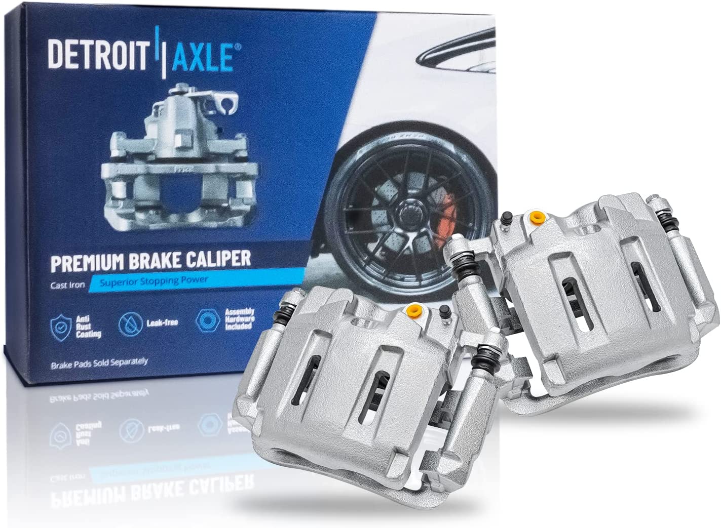 Detroit Axle - 4WD Front Drilled Rotors Brake Pads Calipers for F-250 F-350 SD — image 6