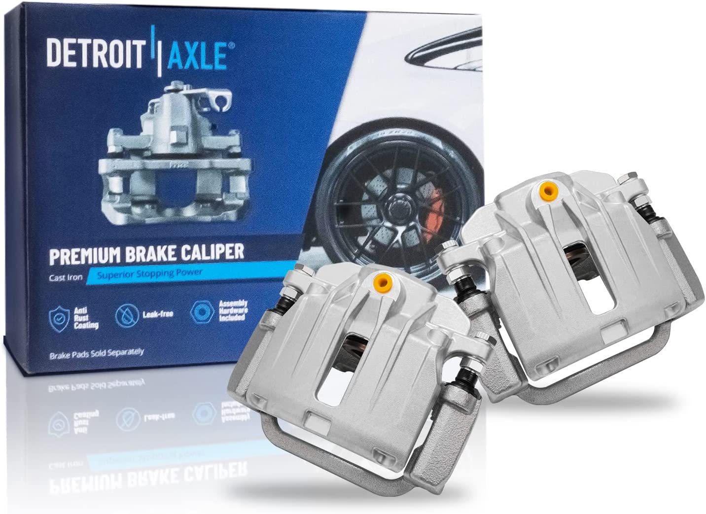 Detroit Axle - Rear Rotors Calipers Brake Pads for Chevy Silverado Sierra 1500 — image 5