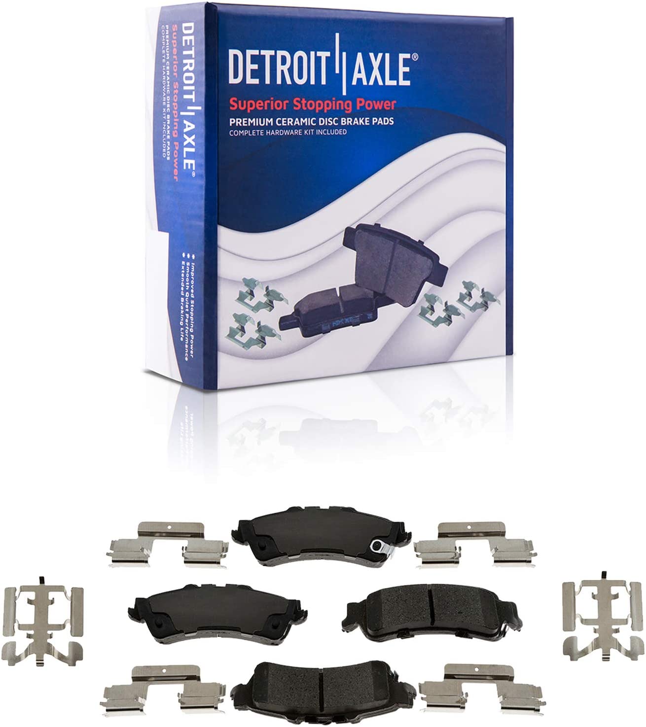 Detroit Axle - Rear Drilled Rotors Calipers Pads for Chevy Silverado Sierra 1500 — image 6