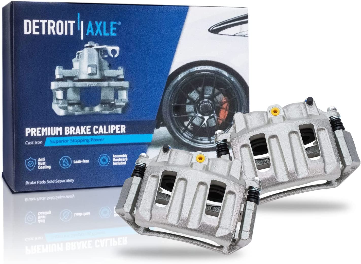 Detroit Axle - Front Rotors Calipers Brake Pads for Ford F-150 Lincoln Blackwood — image 5