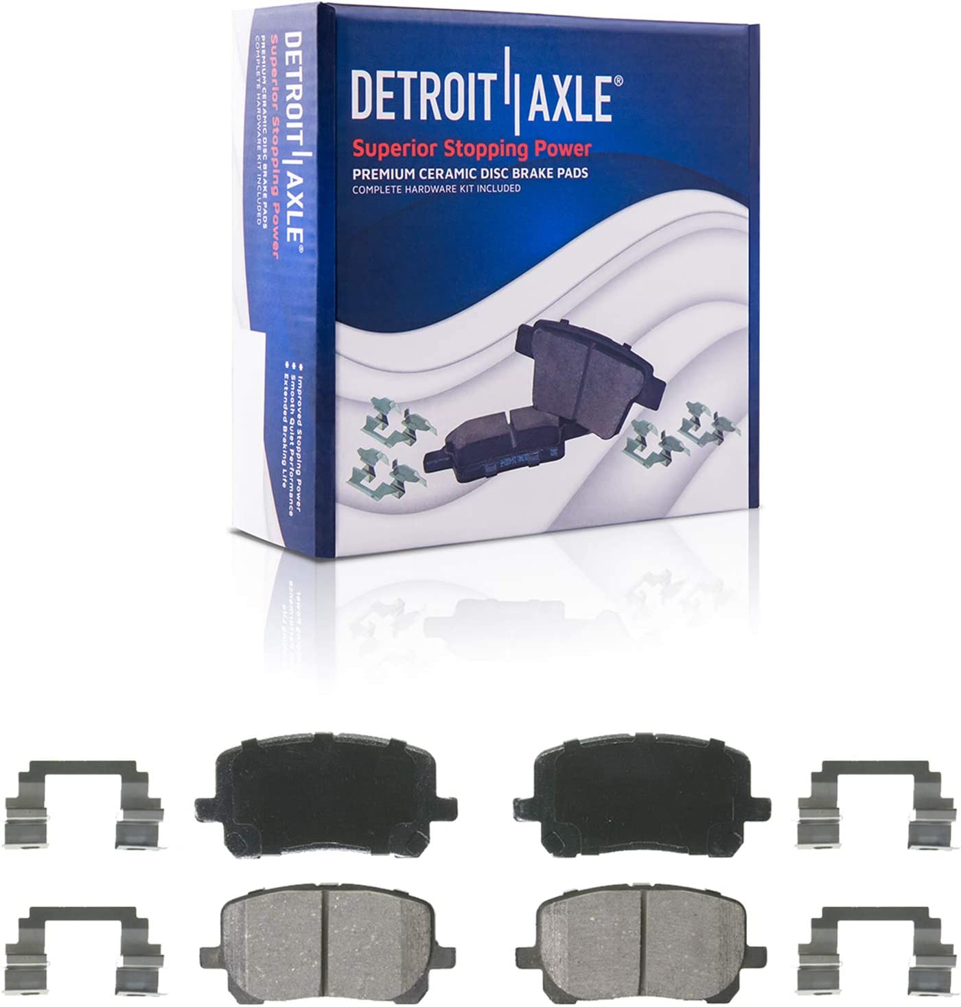 Detroit Axle - Front Drilled Rotors Brake Pads Calipers for 03-08 Matrix Corolla — image 5