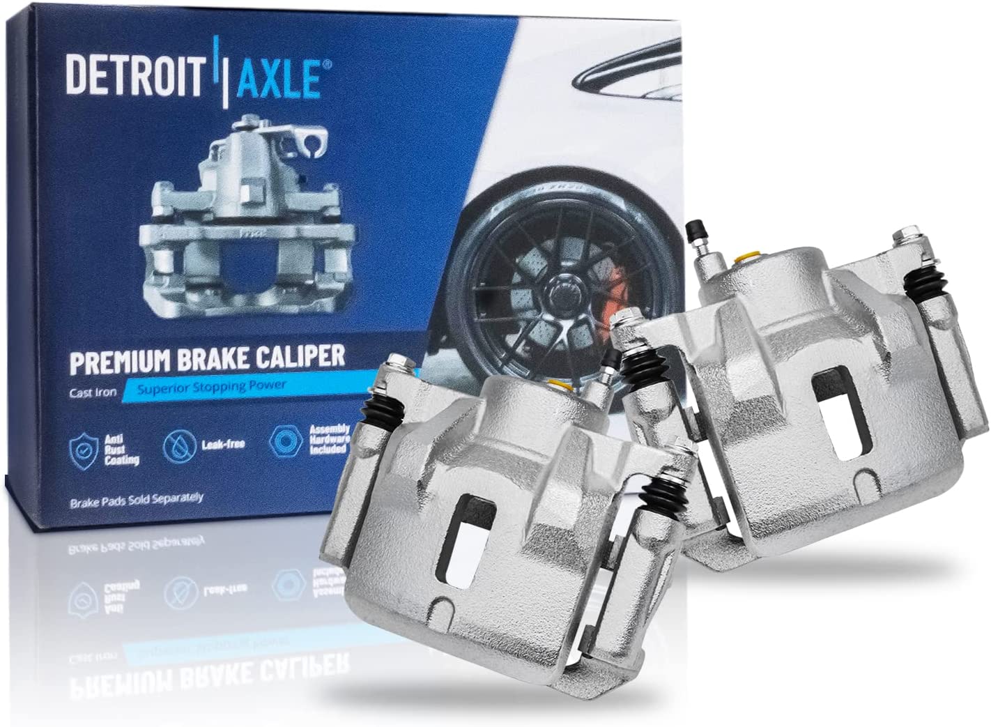Detroit Axle - Front Drilled Rotors Brake Pads Calipers for 03-08 Matrix Corolla — image 6