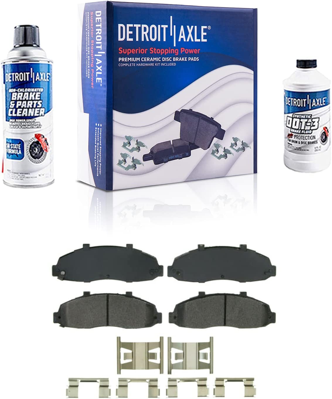 Detroit Axle - 4WD Front Drilled Rotors Calipers Brake Pads for 97-03 Ford F-150 — image 6