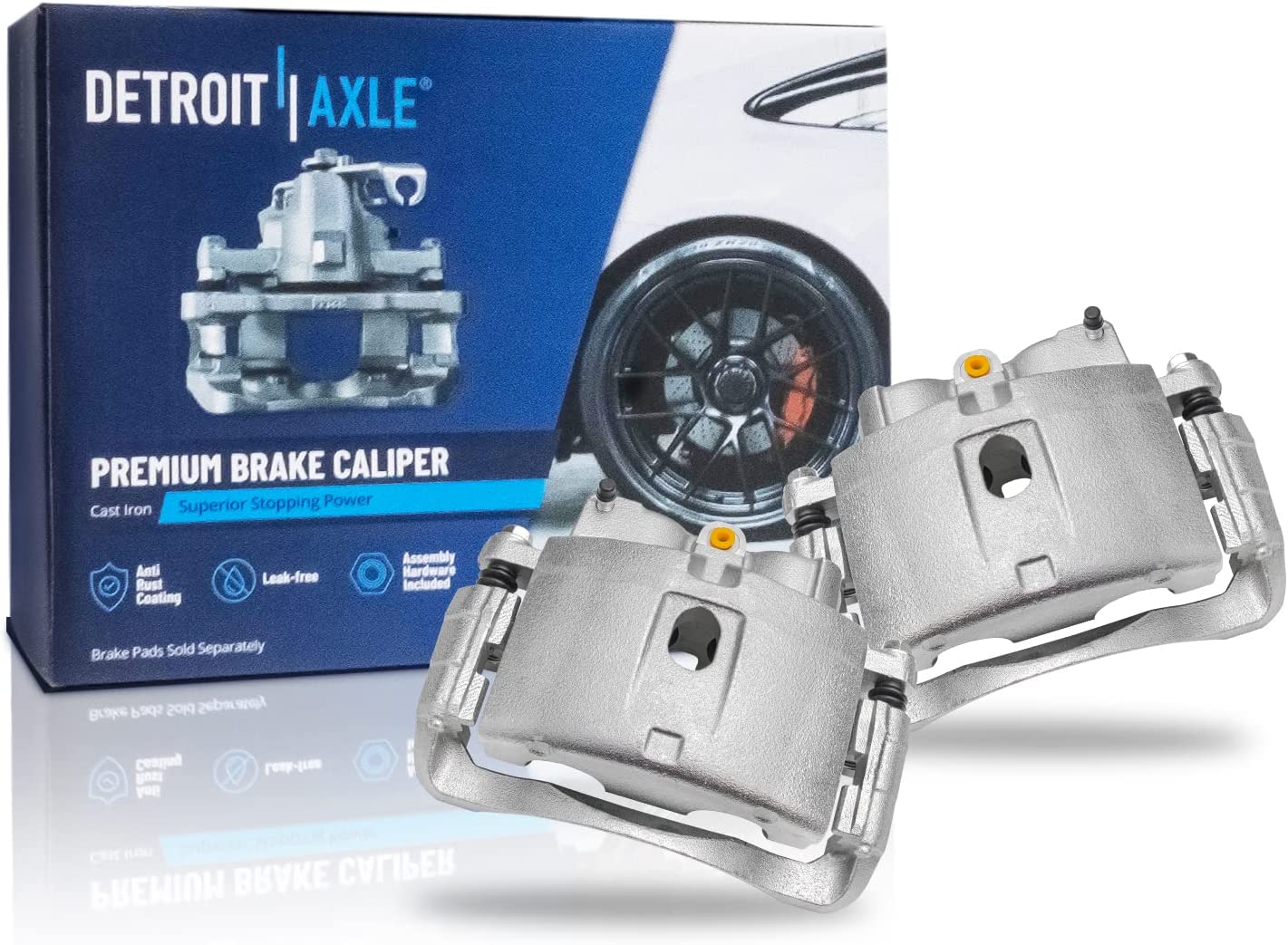 Detroit Axle - Front Rotors Calipers Pads for Express Savana Sierra 2500 3500 — image 5