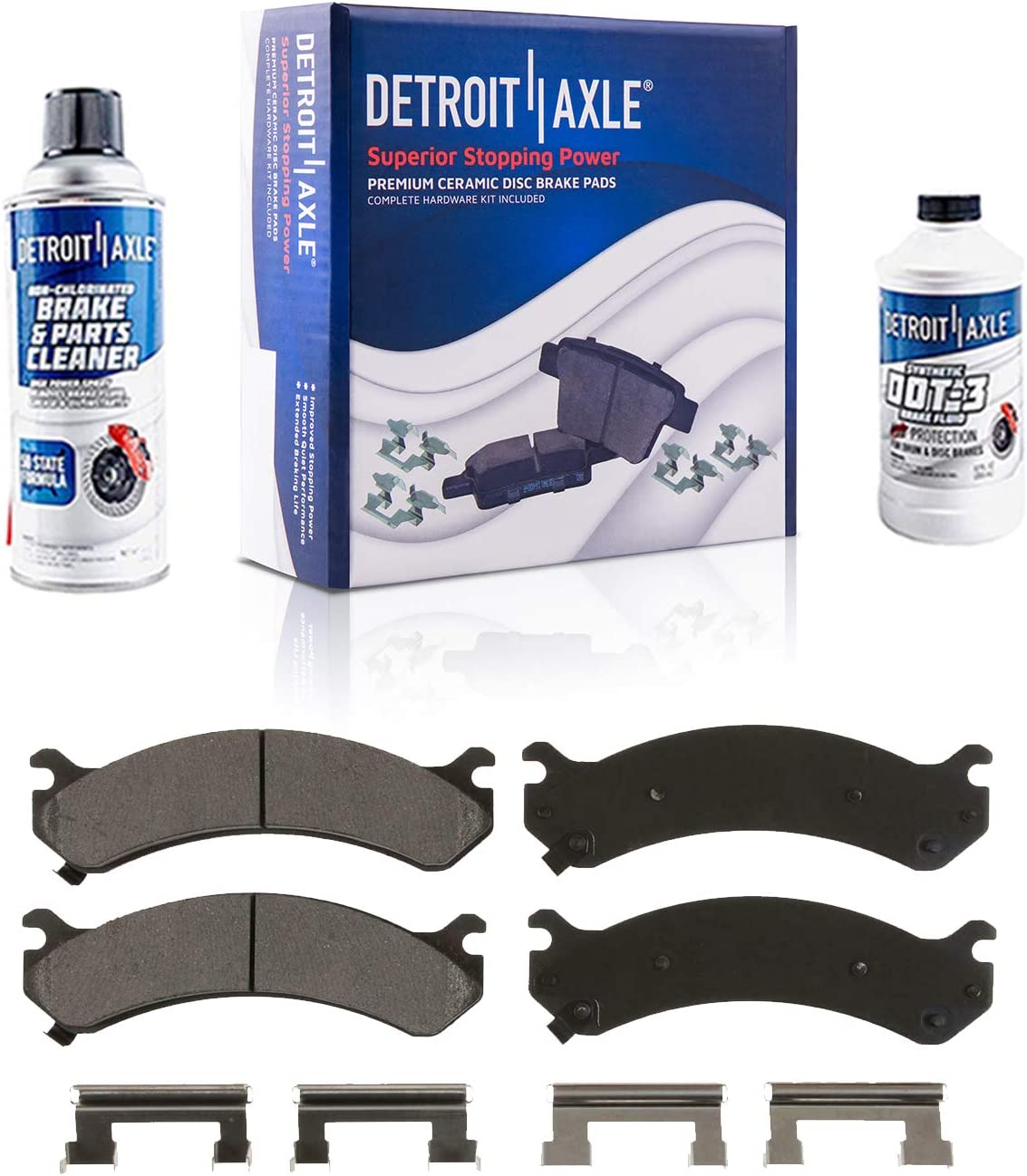 Detroit Axle - Front Drilled Rotors Pads Brake Calipers for Express Savana 2500 — image 5