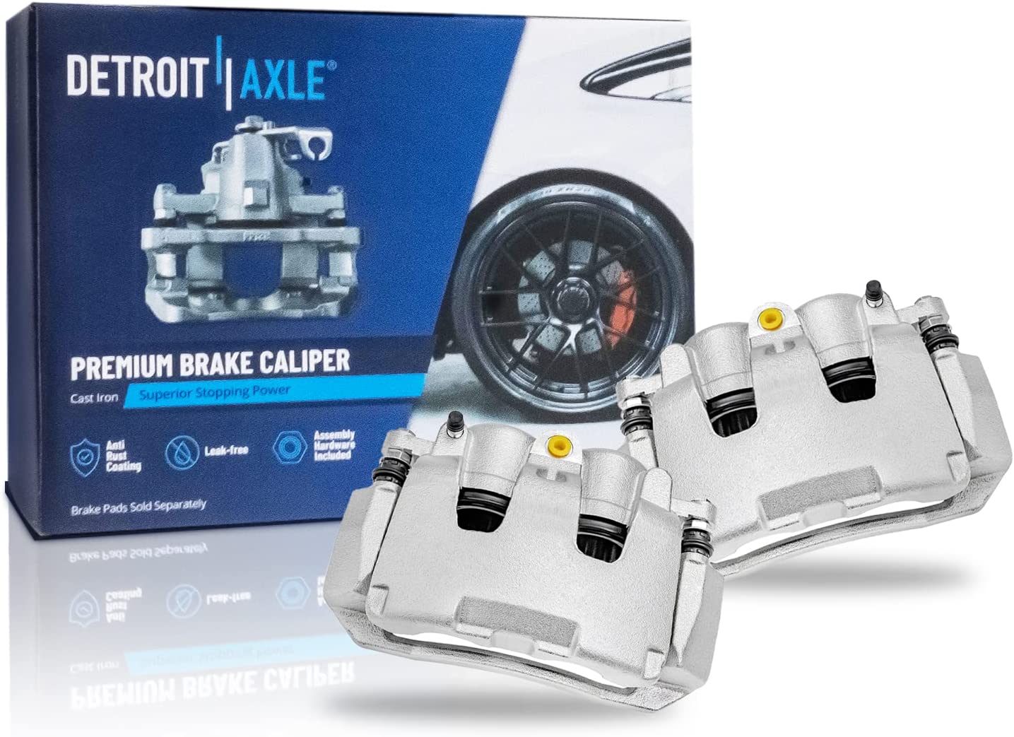 Detroit Axle - Front Rotors Calipers Pads for Dodge Dakota Mitsubishi Raider — image 5