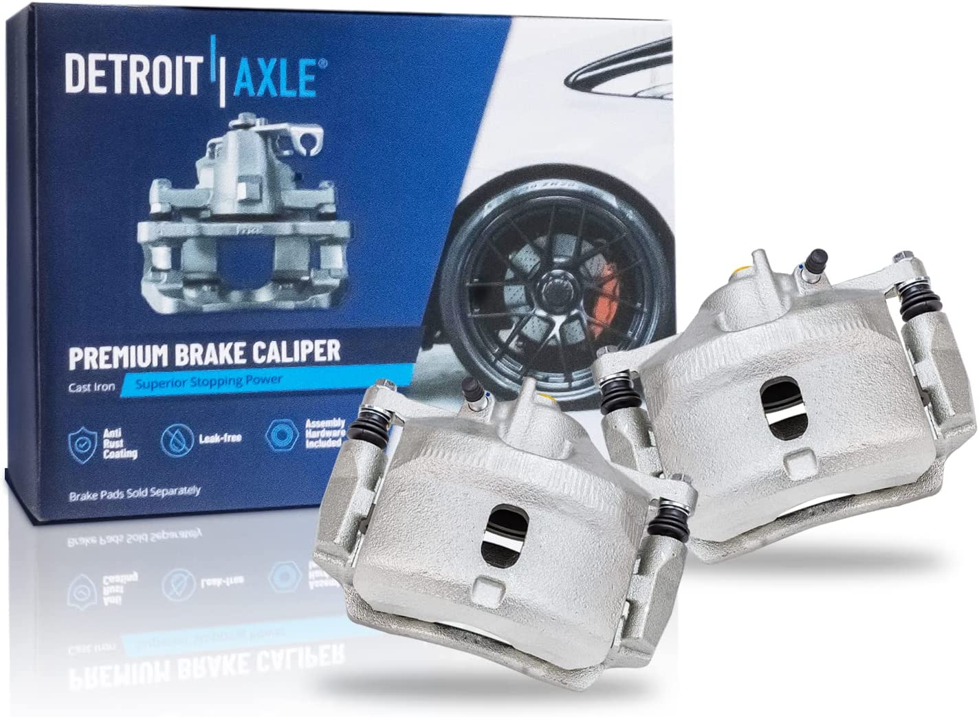 Detroit Axle - Front Rotors Calipers Brake Pads for Honda Civic Insight Acura EL — image 5