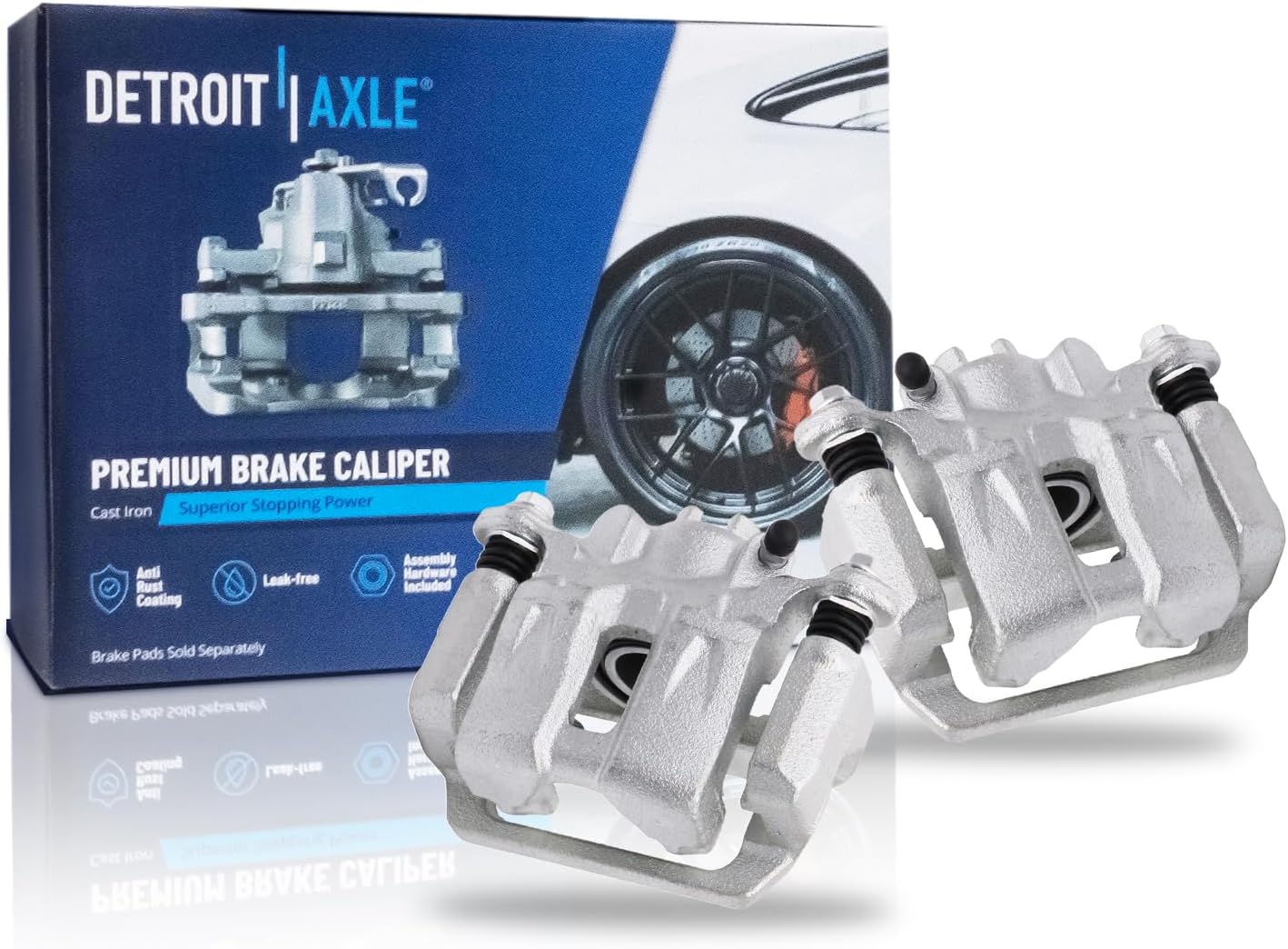 Detroit Axle - Rear Disc Rotors Calipers Brake Pads for 2005-2010 Honda Odyssey — image 5