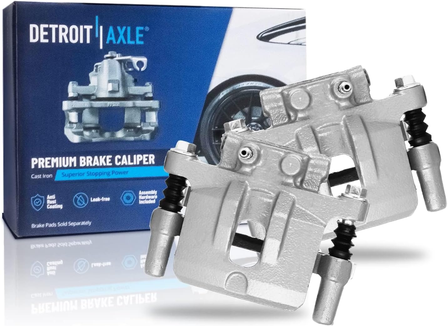 Detroit Axle - Rear Disc Rotors Brake Pads for Patriot Compass Avenger Caliber — image 5
