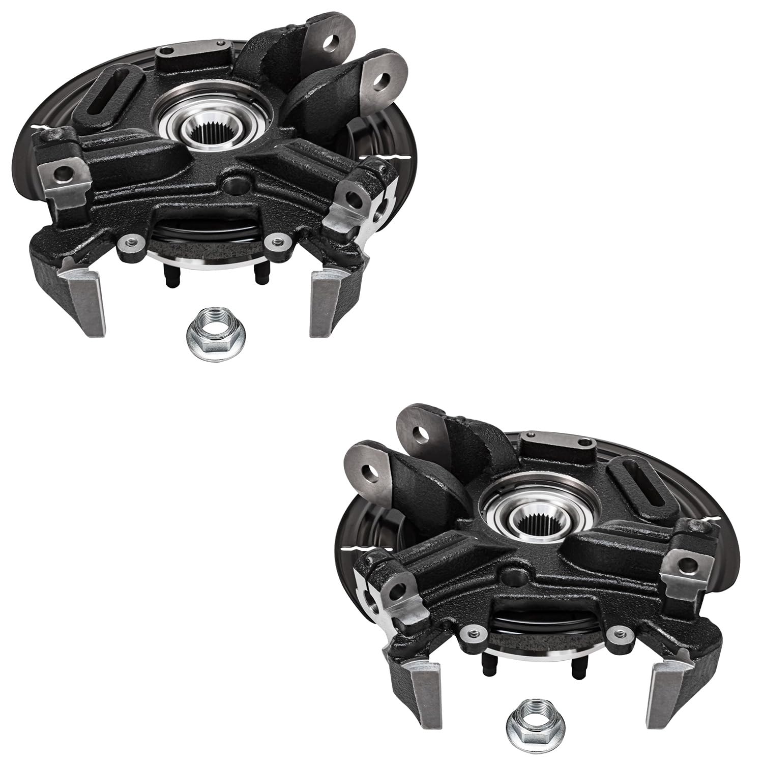 Detroit Axle - Rear Rotors Calipers Brake Pads Knuckles for Explorer Mountaineer — image 5