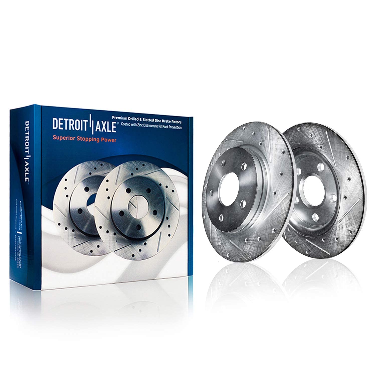 Detroit Axle - Rear Drilled Rotors Calipers Brake Pads for Explorer Mountaineer — image 4