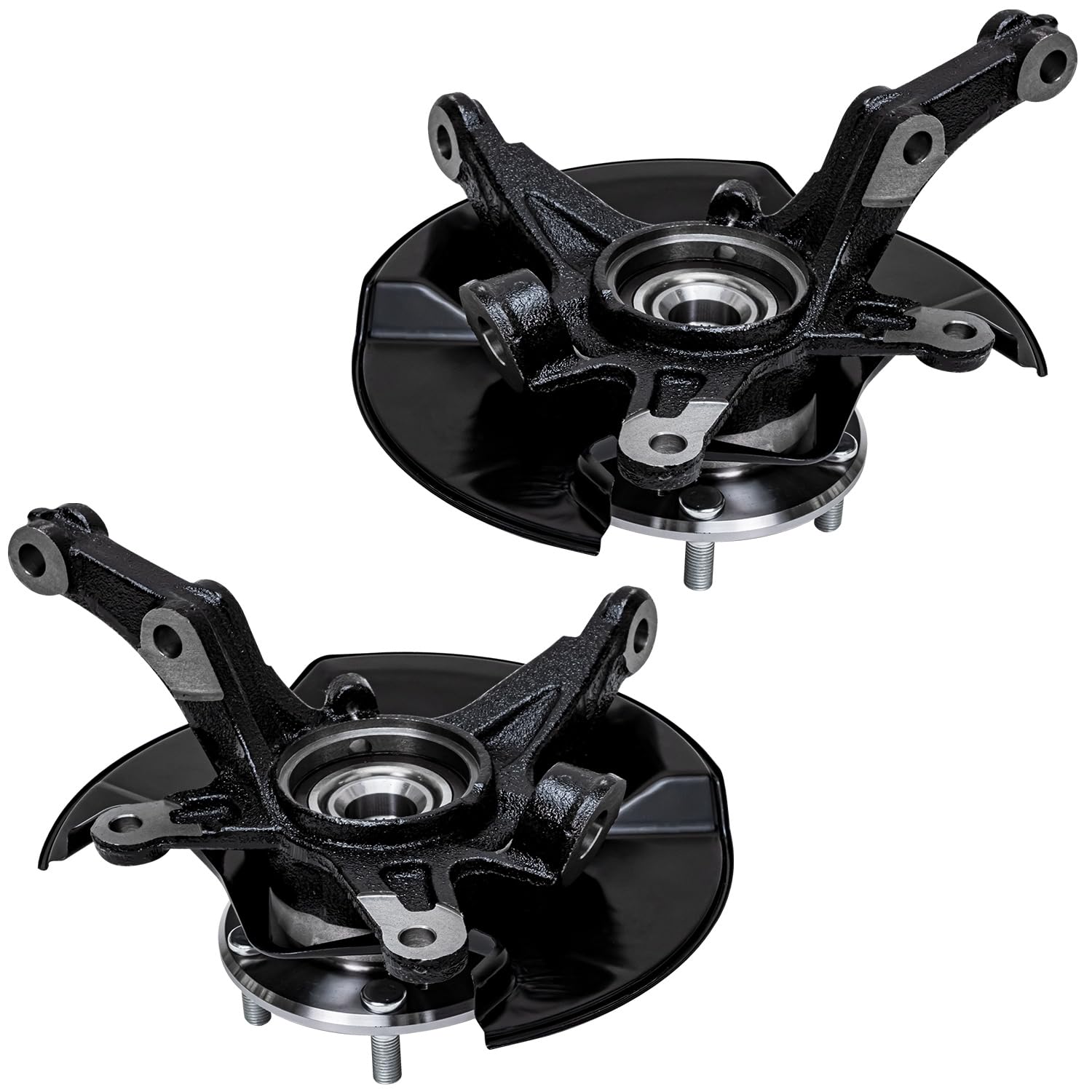 Detroit Axle - Front Rotors Calipers Brake Pads Knuckles for 2006-11 Honda Civic — image 5