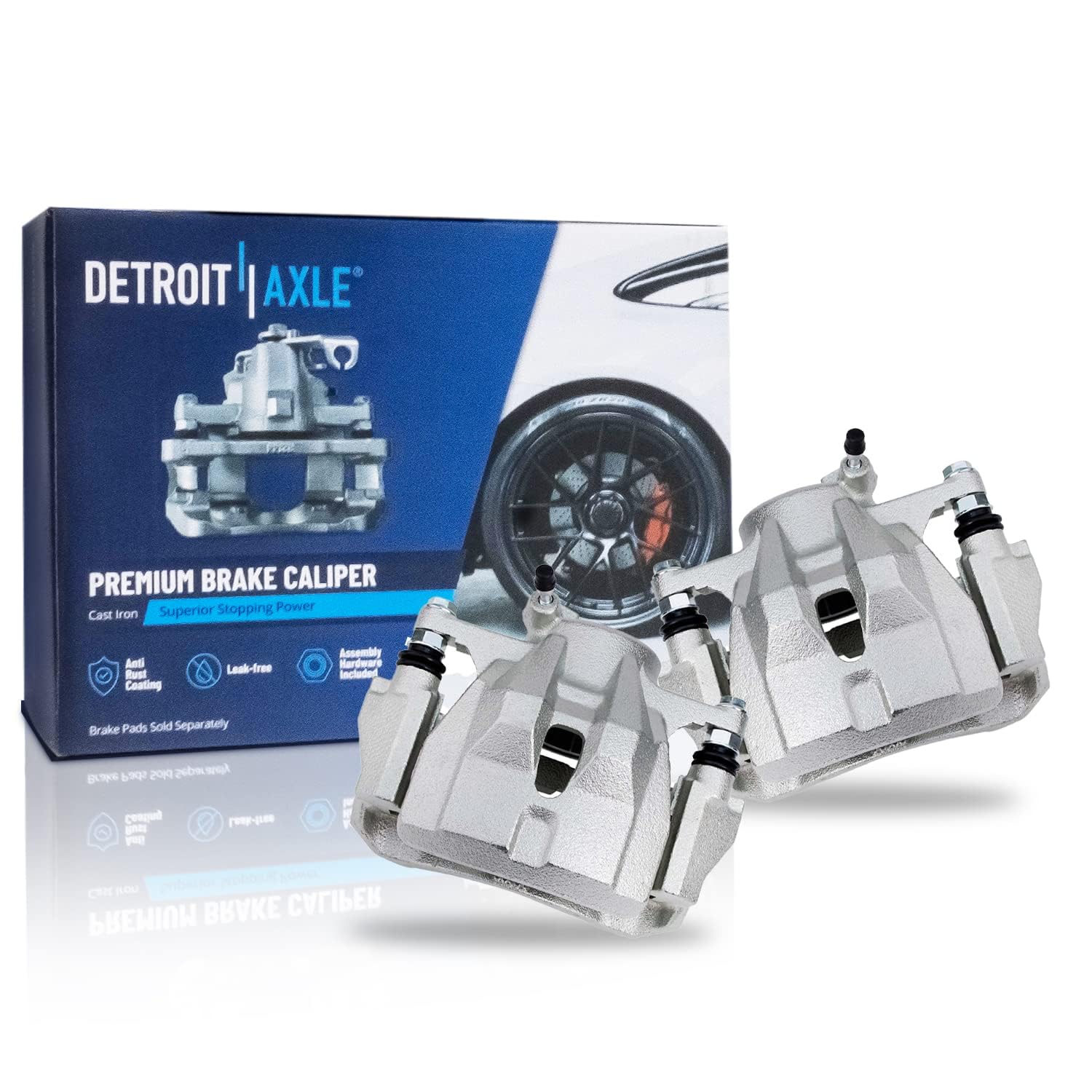 Detroit Axle - Front Drilled Rotors Calipers Pads Knuckles for Corolla Matrix — image 5