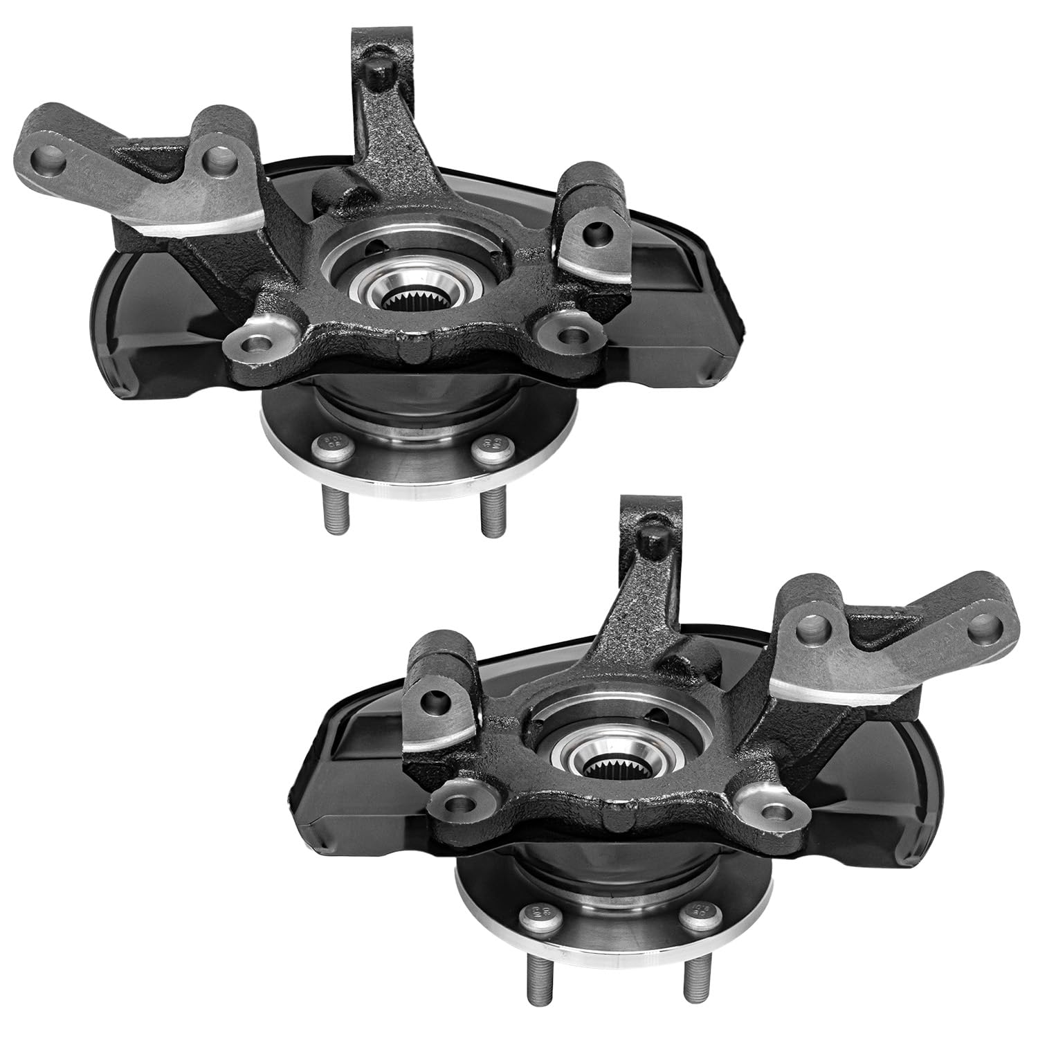 Detroit Axle - Front Drilled Rotors Calipers Pads Knuckles for Caliber Compass — image 7