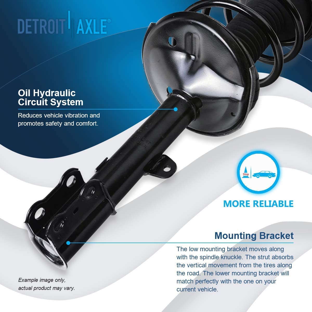 Detroit Axle - Front Struts Control Arms Kit for 2001 2002-2005 Toyota RAV4 AWD — image 10