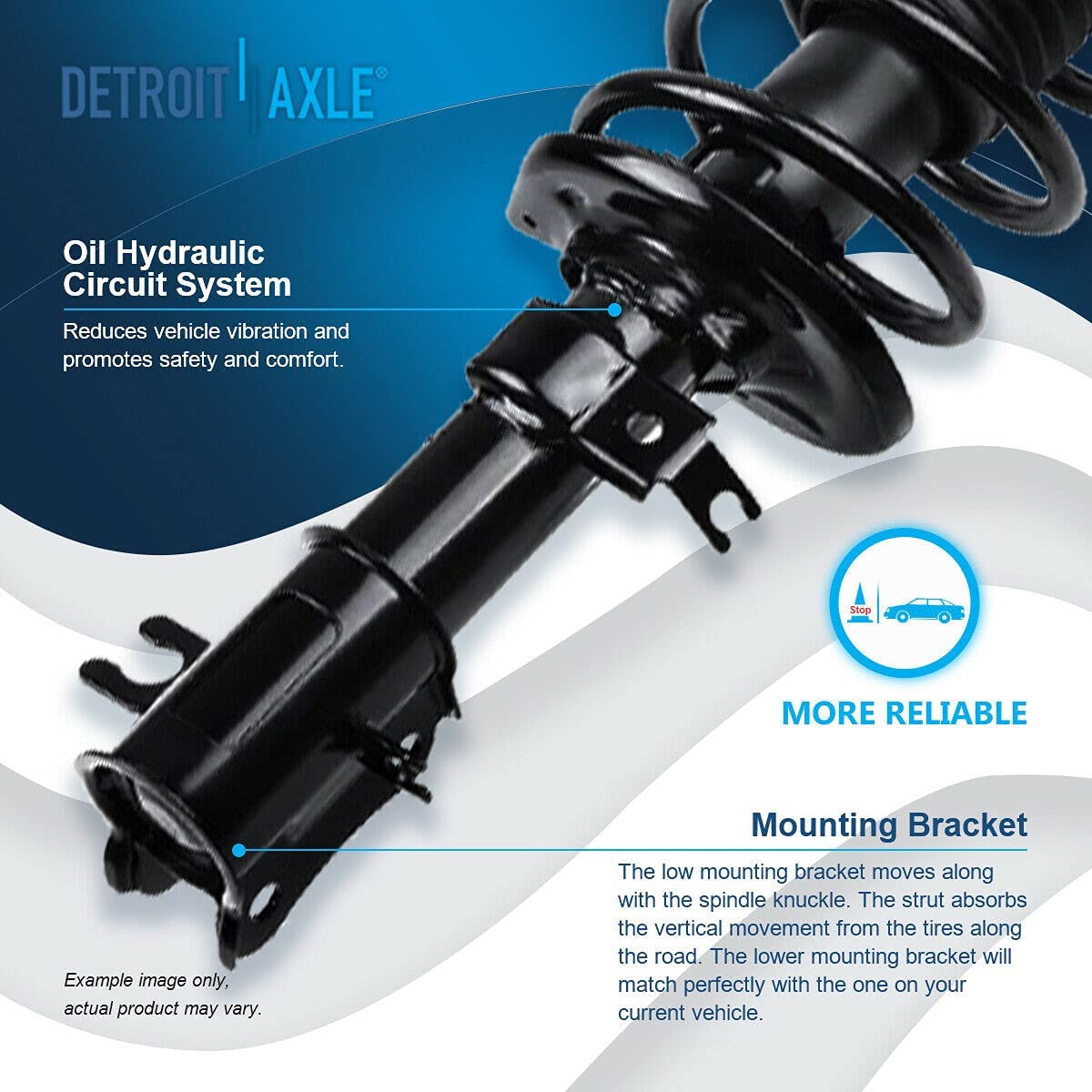 Detroit Axle - Front Struts Control Arms Kit for Chevrolet Aveo Pontiac G3 Wave — image 10