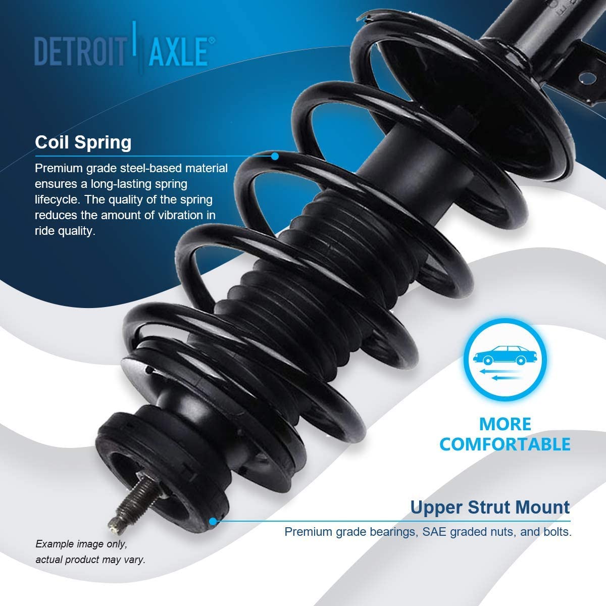Detroit Axle - Front Struts Control Arms Kit for Chevrolet Aveo Pontiac G3 Wave — image 8
