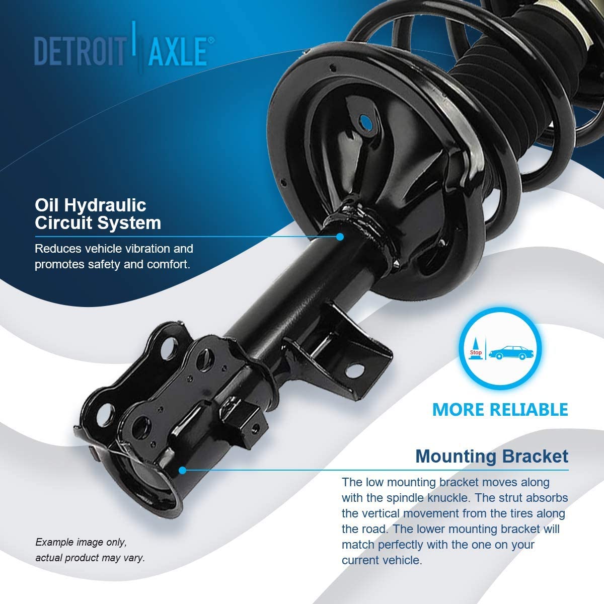 Detroit Axle - Front Struts Control Arms for 2007-2010 Kia Optima Magentis Rondo — image 10