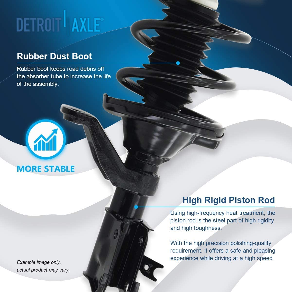 Detroit Axle - Front Struts Control Arms Ball Joints Kit for Honda Civic EL — image 9
