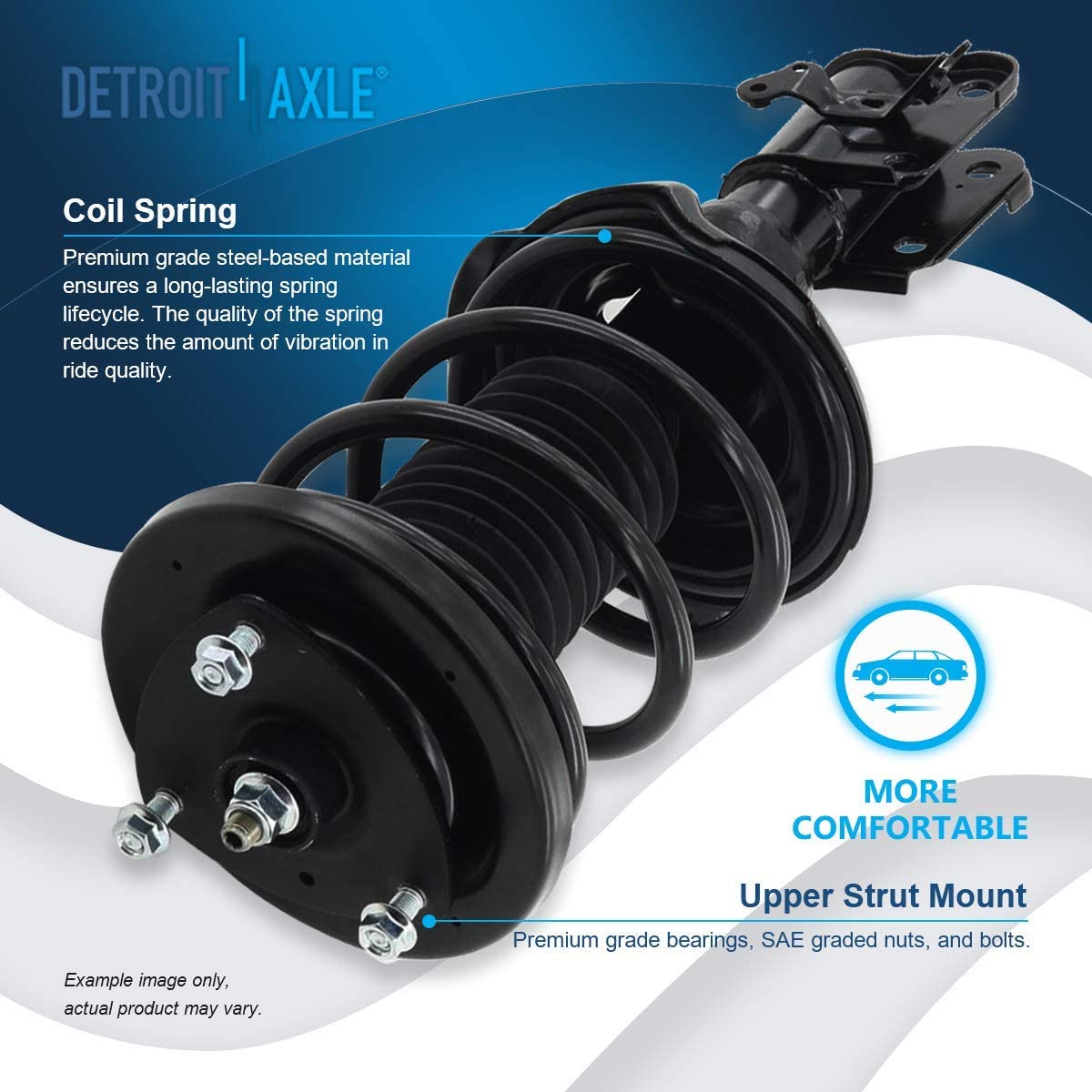 Detroit Axle - Front Struts Control Arms Ball Joints Kit for Honda Civic EL — image 8